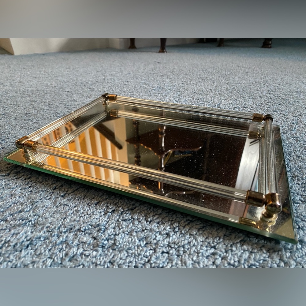 Vintage Mirror Vanity Tray